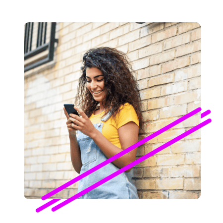 woman with phone